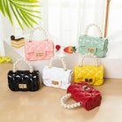 Mini Pearl Handbag | Elegant Shoulder Messenger Portable Chain Bag Girl PVC Jelly Bag Crossbody Small Square - Boo & Bub