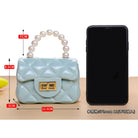 Mini Pearl Handbag | Elegant Shoulder Messenger Portable Chain Bag Girl PVC Jelly Bag Crossbody Small Square - Boo & Bub