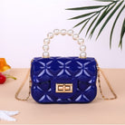 Mini Pearl Handbag | Elegant Shoulder Messenger Portable Chain Bag Girl PVC Jelly Bag Crossbody Small Square - Boo & Bub