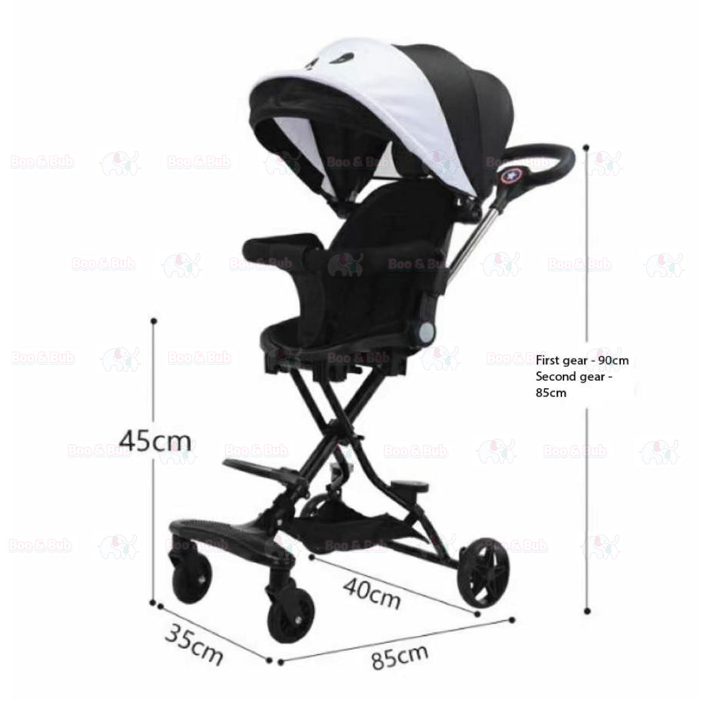 Kids Baby Magic Stroller with Adjustable Sunshade Canopy  | 4 Wheels Travel Foldable Stroller - Boo & Bub