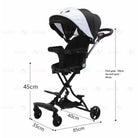 Kids Baby Magic Stroller with Adjustable Sunshade Canopy  | 4 Wheels Travel Foldable Stroller - Boo & Bub