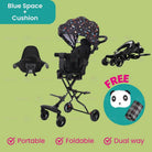 Kids Baby Magic Stroller with Adjustable Sunshade Canopy  | 4 Wheels Travel Foldable Stroller - Boo & Bub