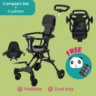 Kids Baby Magic Stroller with Adjustable Sunshade Canopy  | 4 Wheels Travel Foldable Stroller - Boo & Bub