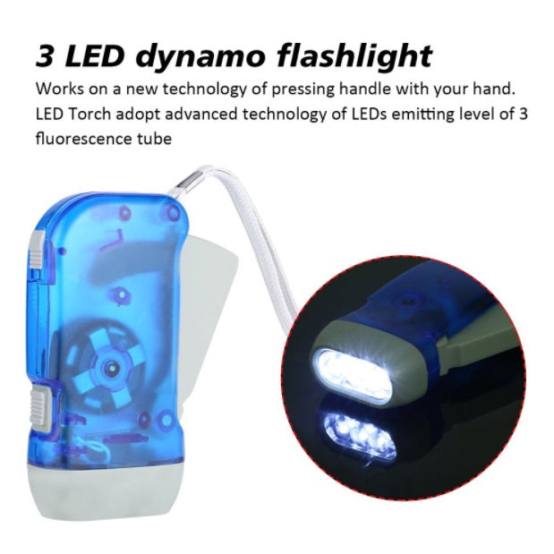 LED Hand Pressing Torch Light | Dynamo Power Wind Up Flashlight  Hand Press Crank Camping Lamp Light Outdoor Home - Boo & Bub
