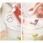 450ML Glass Cup | Juice Straw Mug with Scale Transparent Graffiti Style Kid Gift Portable Milk Drink Water Bottle - Boo & Bub