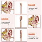 6pcs Ear Wax Pickers | Spoon Care Ear Clean Tool Stainless Steel Earpick Wax Remover Curette Ear Pick Cleaner Ear - Boo & Bub