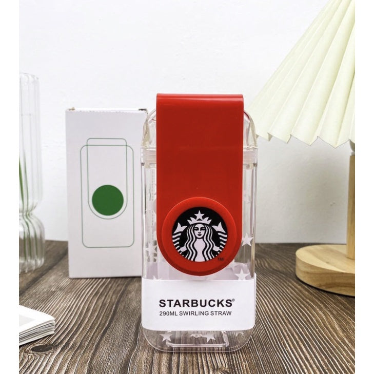 Starbucks square Rotating Cup with straw | high temperature resistant creative viral tumbler 星巴克 - Boo & Bub