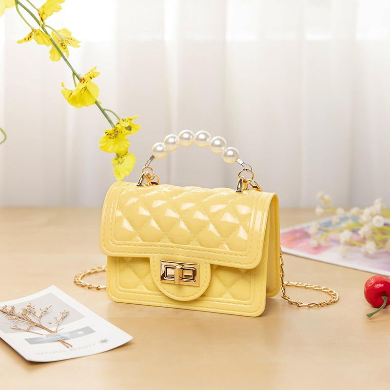 Mini Sling Handbag | Elegant Shoulder Messenger Portable Chain Bag Girl PVC Jelly Bag Crossbody Small Square - Boo & Bub