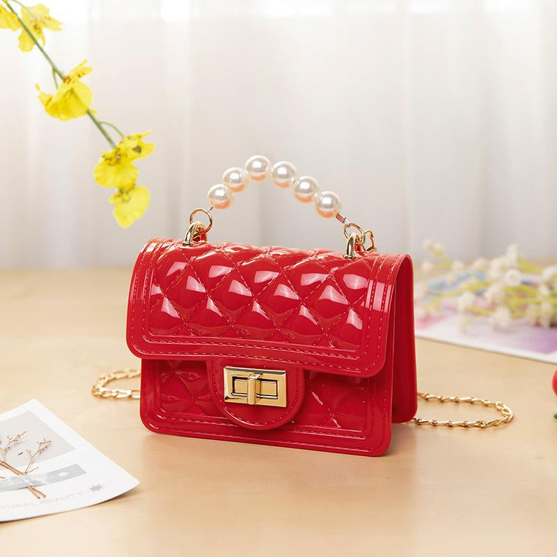 Mini Sling Handbag | Elegant Shoulder Messenger Portable Chain Bag Girl PVC Jelly Bag Crossbody Small Square - Boo & Bub