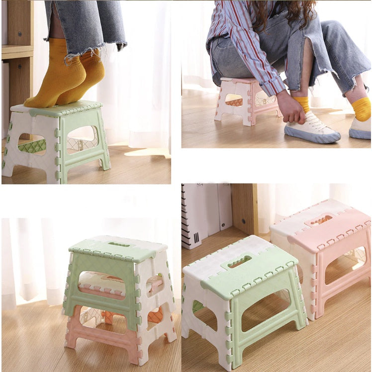 Foldable Stool | Easy Clean Kitchen Home Train Outdoor Bedroom Kids Adults Portable Lightweight Bathroom - Boo & Bub