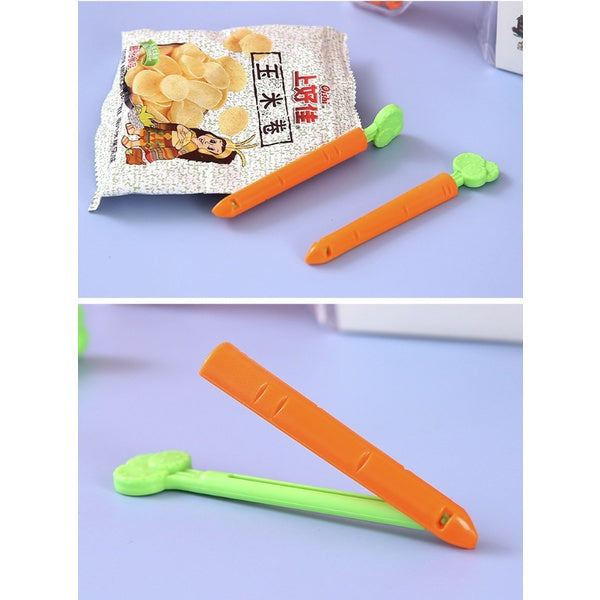 5 PCS Sealing Clip | Food Snack Bag Cute Carrot Sealing Bag Tweezers Magnetic Storage Box Kitchen Tools - Boo & Bub