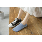 1 Pair Boat Sock | Solid Color Summer Low Cut Non Slip Silicone Back Sock - Boo & Bub