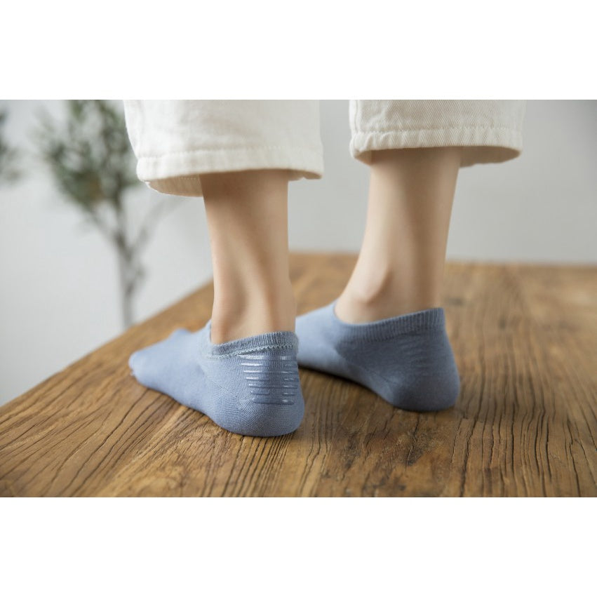 1 Pair Boat Sock | Solid Color Summer Low Cut Non Slip Silicone Back Sock - Boo & Bub