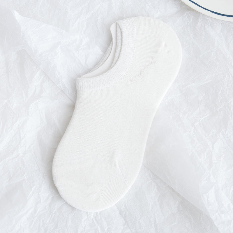 1 Pair Boat Sock | Solid Color Summer Low Cut Non Slip Silicone Back Sock - Boo & Bub