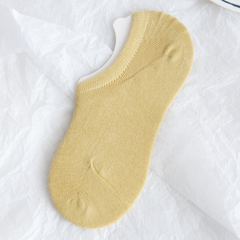 1 Pair Boat Sock | Solid Color Summer Low Cut Non Slip Silicone Back Sock - Boo & Bub