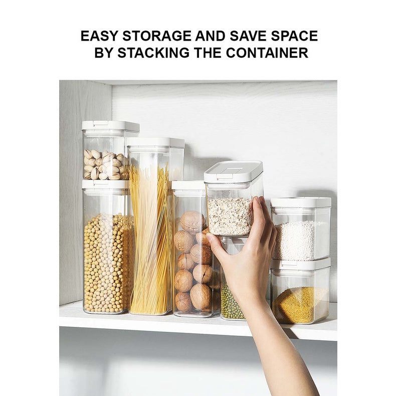 Boo&Bub Airtight Food Storage Containers with Lids | BPA Free Clear Plastic Cereal Storage - Boo & Bub
