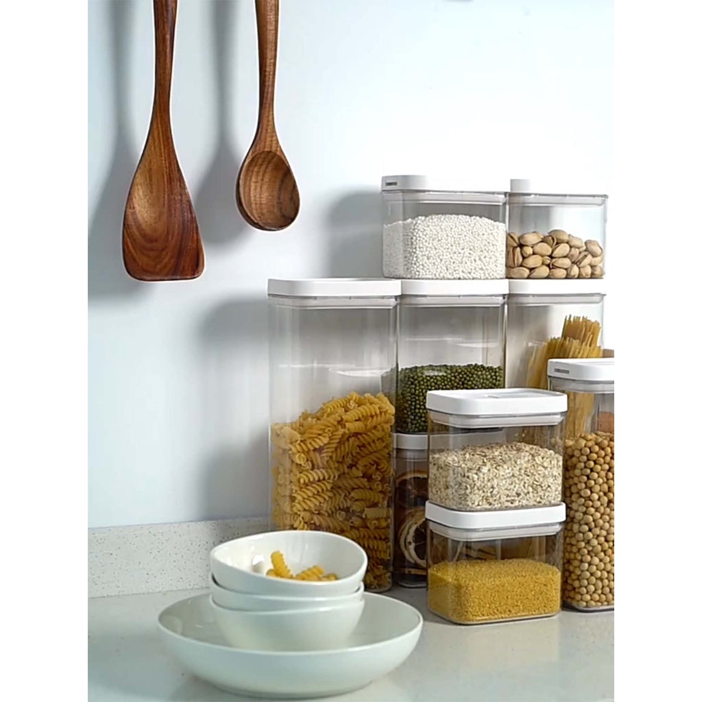 Boo&Bub Airtight Food Storage Containers with Lids | BPA Free Clear Plastic Cereal Storage - Boo & Bub