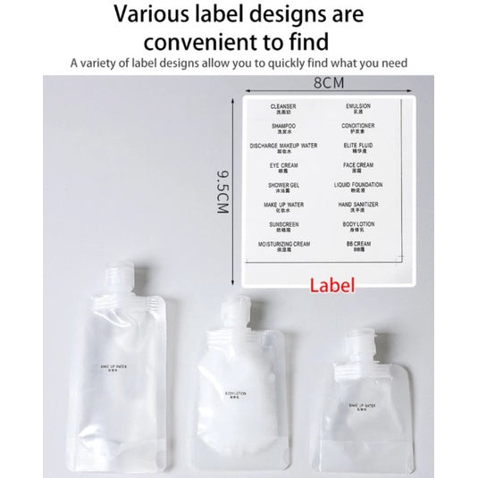 Boo&Bub Travel Portable Lotion Dispensing Bag | 30/50/100ml One-time Sub-bottle - Boo & Bub