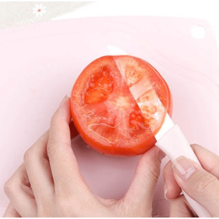3pcs Travel Set Ceramic Knife Set | Fruit/Vegetable Peeler Mini Cutting Board Colorful - Boo & Bub