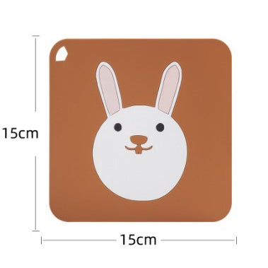 Cartoon Coaster | Heat-resistant Table Mat Bowl | Silicone Coaster Non-slip Desk Decoration Mat - Boo & Bub