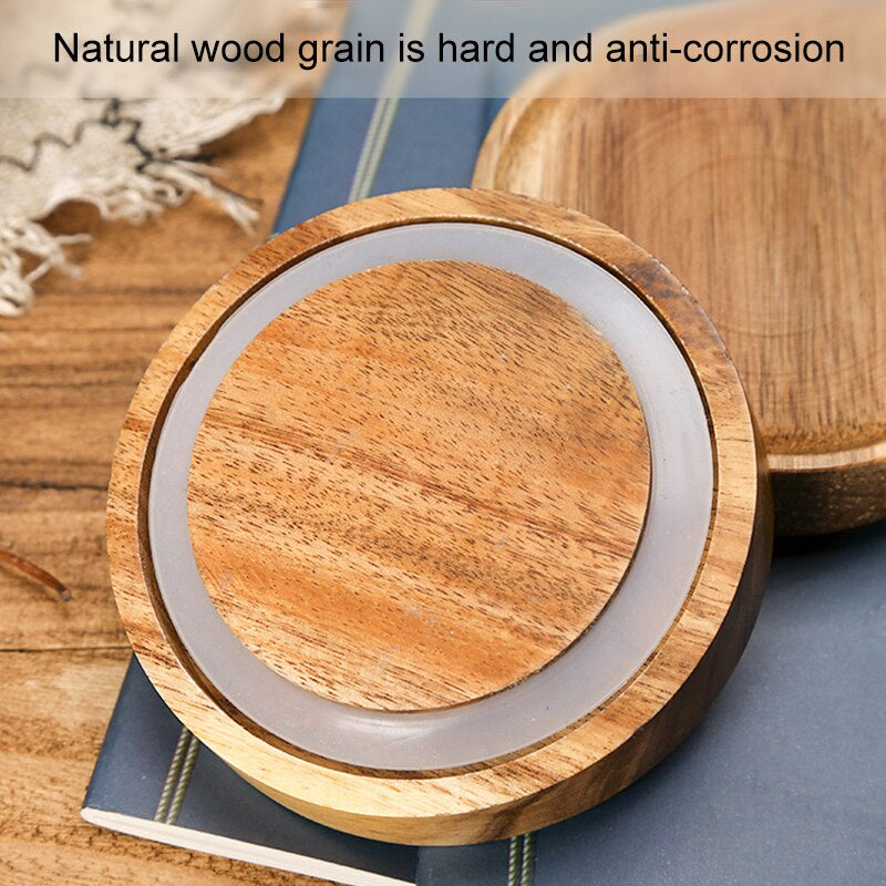 Airtight Canister Clear Jars | Good Quality Glass Food Storage Coffee Tea Storage Jar Can with Wood Lids - Boo & Bub