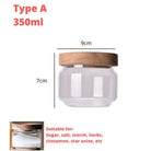 Airtight Canister Clear Jars | Good Quality Glass Food Storage Coffee Tea Storage Jar Can with Wood Lids - Boo & Bub
