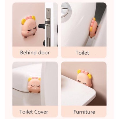 Rubber Stopper |  Wall Protector Self Adhesive Rubber Door Stopper Handle Guard Anti Hit Bumper Pemegang - Boo & Bub
