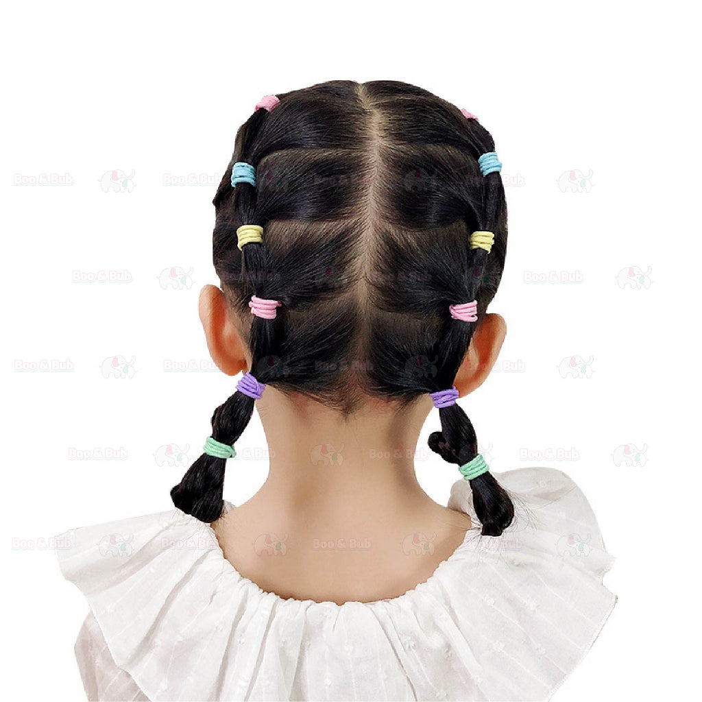 Kids Colorful Hair Accessories | Hair Tie Girls Rubber Band Kids Ponytail Headband Hair Children - Boo & Bub