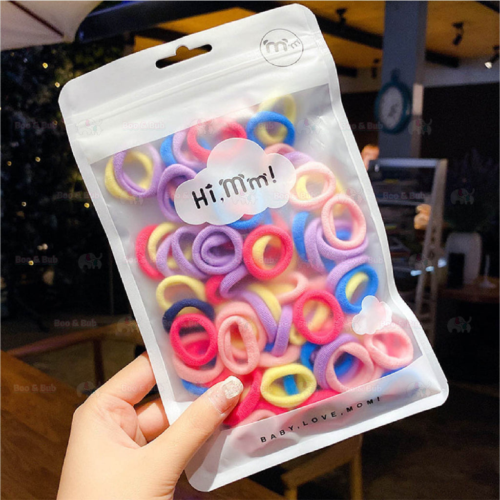 Kids Colorful Hair Accessories | Hair Tie Girls Rubber Band Kids Ponytail Headband Hair Children - Boo & Bub