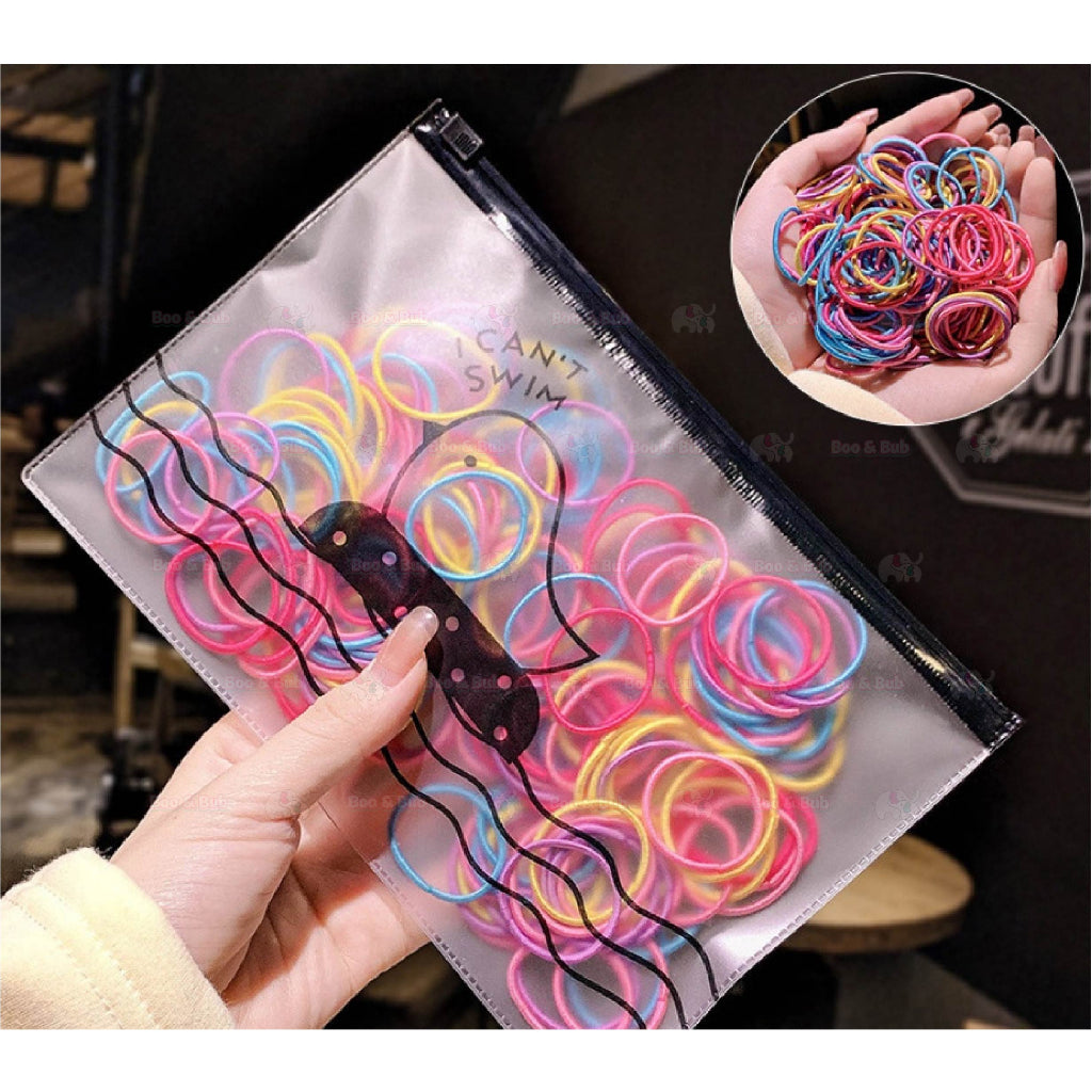 Kids Colorful Hair Accessories | Hair Tie Girls Rubber Band Kids Ponytail Headband Hair Children - Boo & Bub
