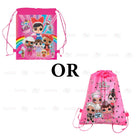 Cartoon Drawstring Pocket Storage Bag | Little Girl Party Decorate Gift Accessories Kids Toys Christmas Gifts - Boo & Bub
