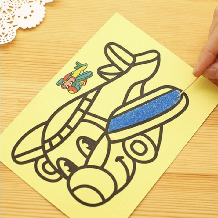 Creative DIY Sand Painting | Kid Montessori Toy Children Crafts Art Drawing Paper Educational Toy - Boo & Bub