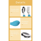 2PCS Soft Silicone Baby Spoon Set | Baby Infact Tableware Feeding Dishes Tableware For Kids Learn To Eat Training - Boo & Bub