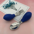 2PCS Soft Silicone Baby Spoon Set | Baby Infact Tableware Feeding Dishes Tableware For Kids Learn To Eat Training - Boo & Bub