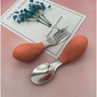 2PCS Soft Silicone Baby Spoon Set | Baby Infact Tableware Feeding Dishes Tableware For Kids Learn To Eat Training - Boo & Bub