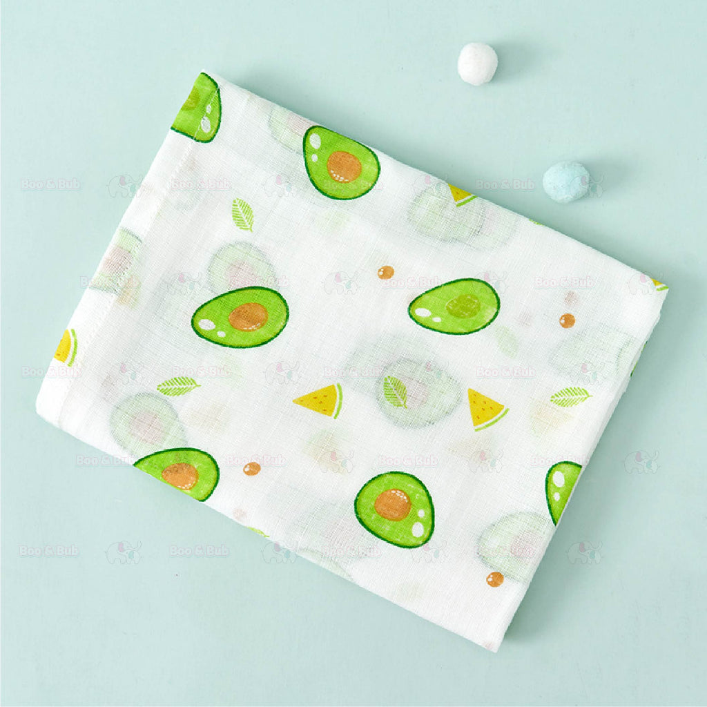 Newborn Baby Muslin Swaddle | Infant bamboo Soft Cloth Nursing Towel Blanket | Kain Lampin Kain Selimut Kain Bedung - Boo & Bub