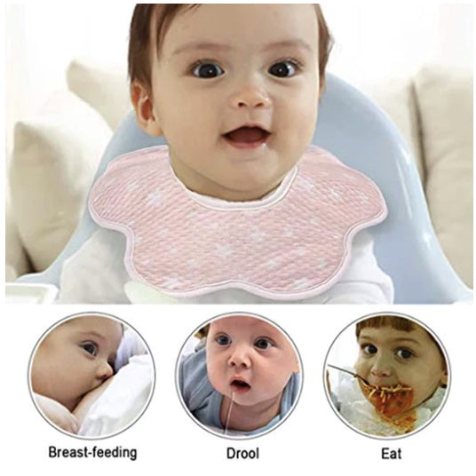 Flower Bib | Petal Pure Cotton Saliva Towel Newborn Comfort Infant Toddler Feeding Apron Soft Washable Bibs - Boo & Bub