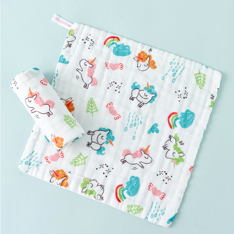 Baby Cotton Soft Six Layers Handkerchief | Newborn Toddler Soft Bath Gauze Feeding Kids Wash 手帕 - Boo & Bub