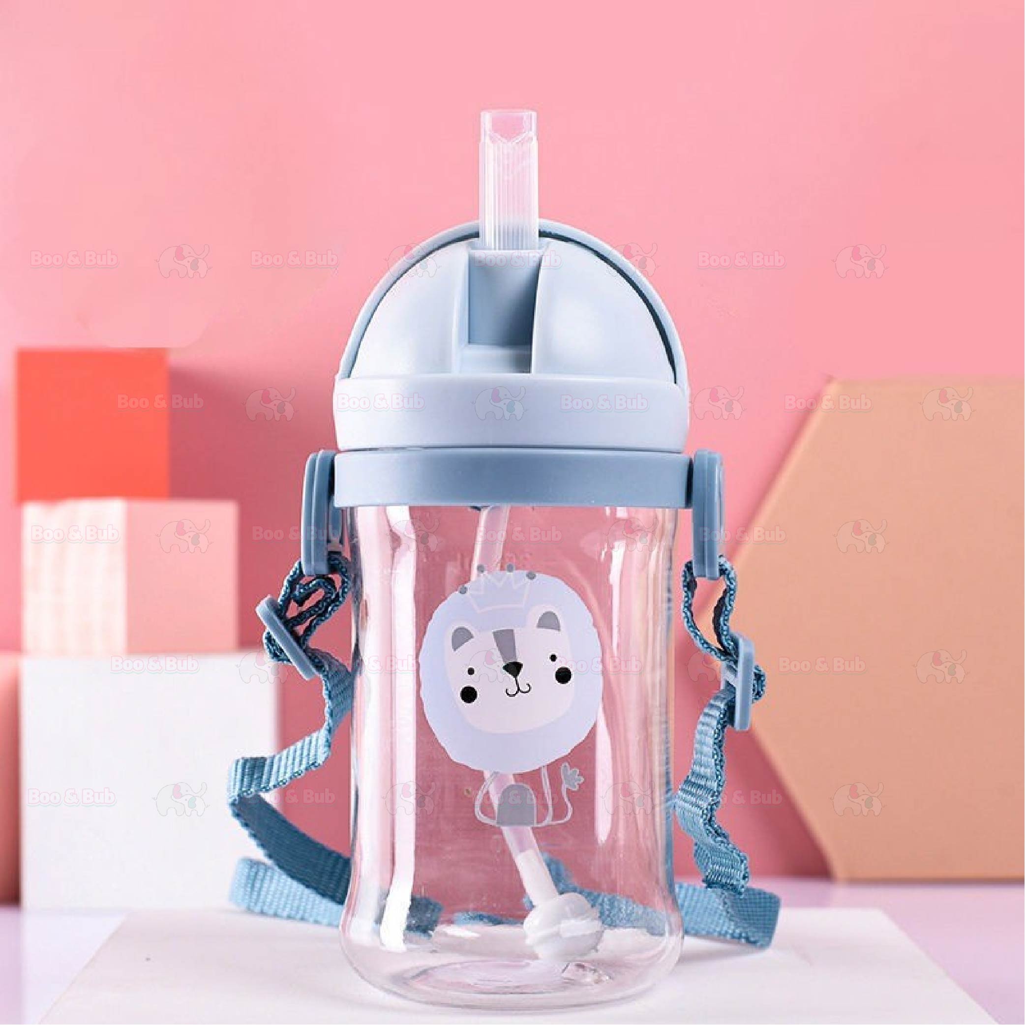 260ml Newborn Water Bottle Leak Proof with Handle | BFA Free Drinking Water Bottle Straw Cup - Boo & Bub
