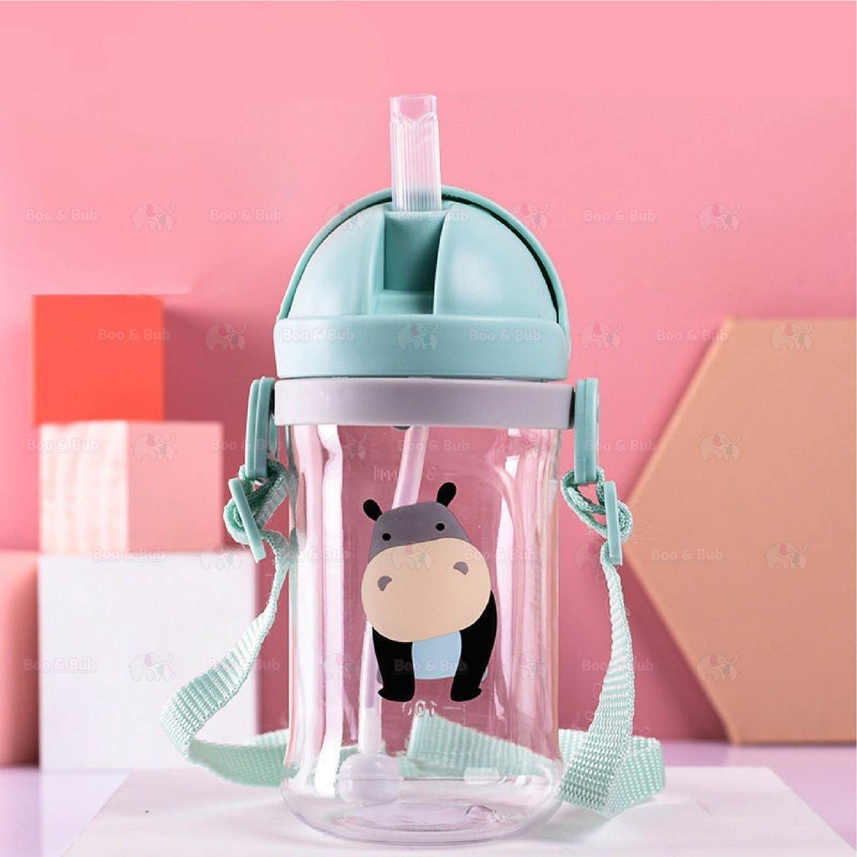 260ml Newborn Water Bottle Leak Proof with Handle | BFA Free Drinking Water Bottle Straw Cup - Boo & Bub